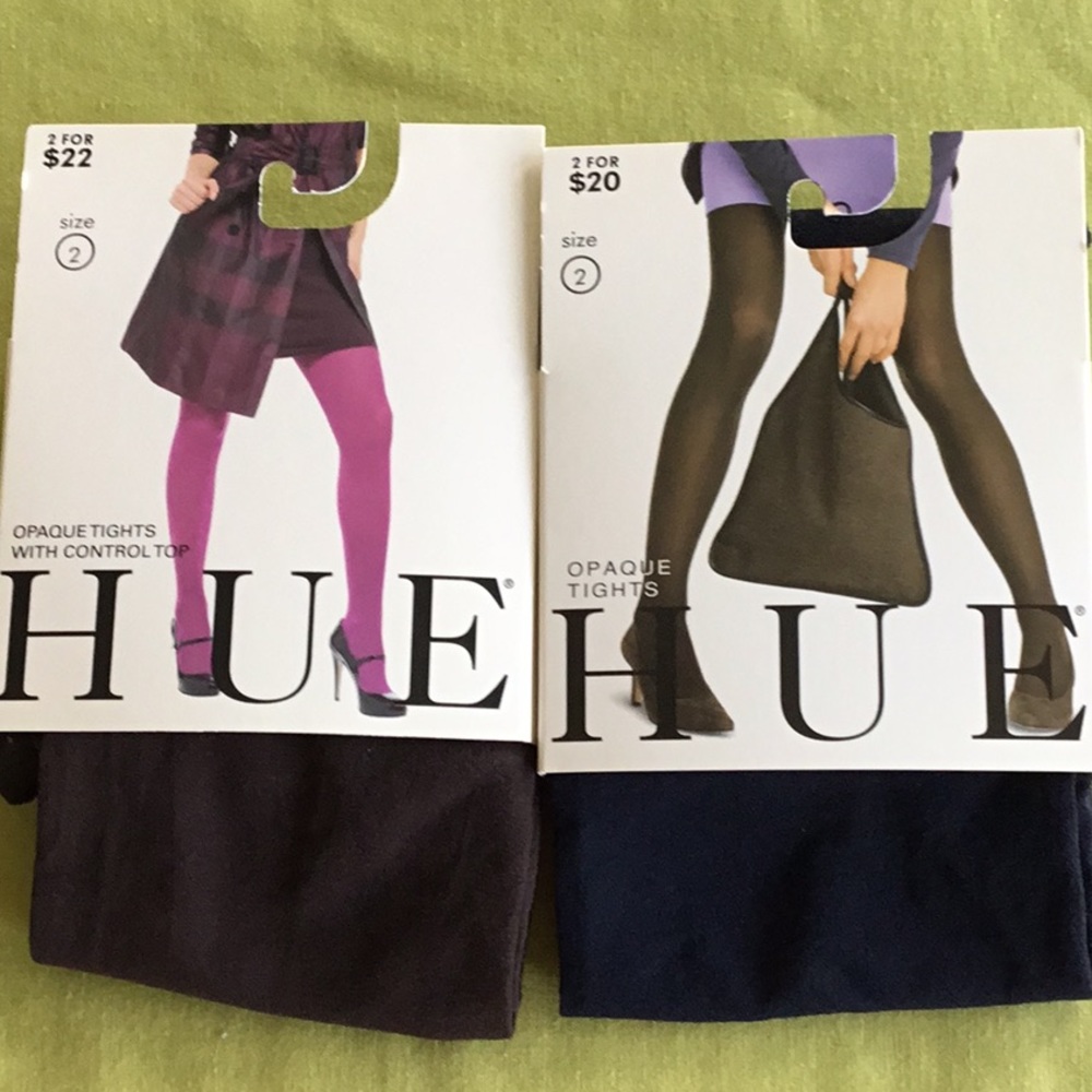 Hue tights 2 pair NWT
